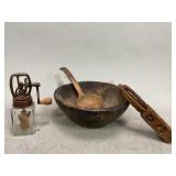 Primitive Wooden Bowl and More
