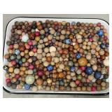 Large Assortment of Vintage Clay Marbles