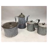 Vintage Speckled Enamelware Pieces