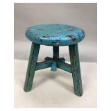 Rustic Three-Legged Wooden Milking Stool
