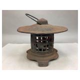 Vintage Japanese-Style Cast Iron Pagoda Lantern