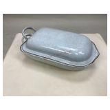 Vintage Enamelware Sterilizer Pan with Lid
