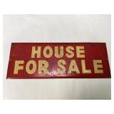 Vintage Textured Tin "House For Sale" Sign