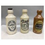 Assorted Antique Stoneware Bottles