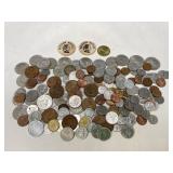 Assorted Foreign Coins & More