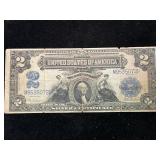 Large Series 1899 Silver Certificate 2 Dollar Bill