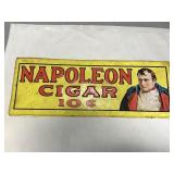 Vintage Napoleon Cigar Metal Advertising Sign
