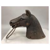 Rare Antique Cast Iron Horse Head Hitching Post