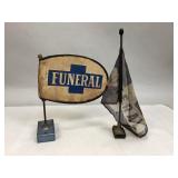 Funeral Procession Flags with Magnetic Bases