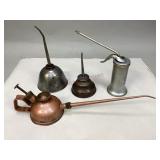 Assorted Vintage Metal Oil Cans