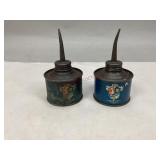 Two Vintage Maytag Advertising Oil Cans
