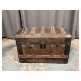 Antique Dome Top Steamer Trunk