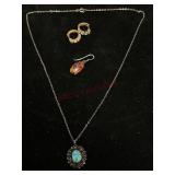 Sterling Earrings and Necklace