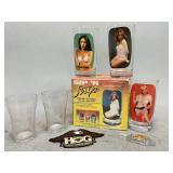 Novelty Glasses & Harley Davidson Memorabilia