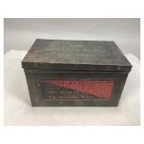 Vintage The Diamond Match Co. Metal Hinged Box