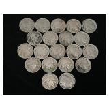 Buffalo Nickels and One V Nickel