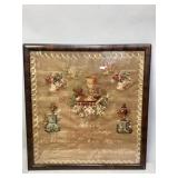 Antique Framed Needlepoint Collectible