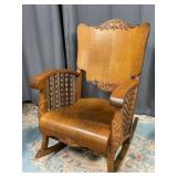 Wooden Arts & Crafts Style Rocking Chair