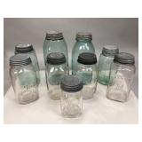 Assorted Glass Canning Jars with Lids