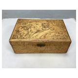 Antique Wooden & Metal Decorative Box