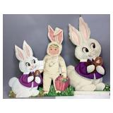 Vintage Cardboard Easter Standee Decorations