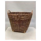 Vintage Hand-Woven Gathering Basket