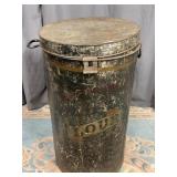 Large Metal Flour Tin Container