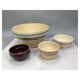 Assorted Vintage Stoneware Pottery Bowls