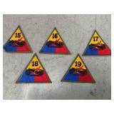 WWII Armor Patches 15-19 Divisions