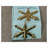 Officer Artillery Missile Collar Badges