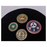Four Military Unit Coins