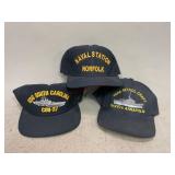 Three Naval Caps
