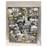 Framed Collage of US Military Photos & Insignia