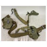 Pistol Belt, Two Ammo Patches & Suspender Strap