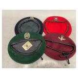 Four Military Berets