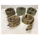 Five WWII Pistol Belts