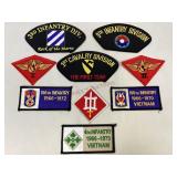 Assorted Military Iron On Patches (9)