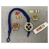 East German Insignia & Border Guard Shoulder Cord