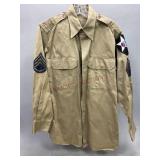 Korean War Khaki Shirt Staff Sargent 2nd Division