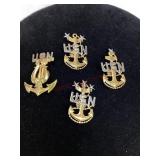 U.S. Navy Cap Insignia- Four Total