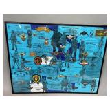 Large Collection of Framed Airborne Insignia