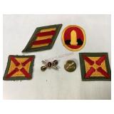 U.S. WWII Coast Artillery Patches & Brass