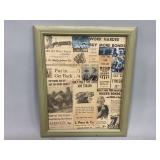 Framed WWII Newspaper Clippings
