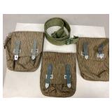 Three East German AK 47 Pouches & Belt