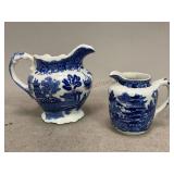Blue Willow Transferware Creamers