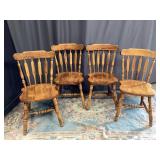 Four Wooden Dining Room Chairs