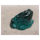 Green Glass Frog on Lily Pad