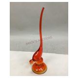Vintage Viking Glass Epic Long Tail Bird Figurine
