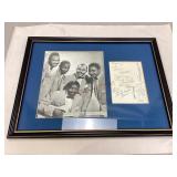 Framed Photo of The Clovers & Autographs