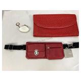 Clutch Handbag, Fannypack & Keychain Change Purse